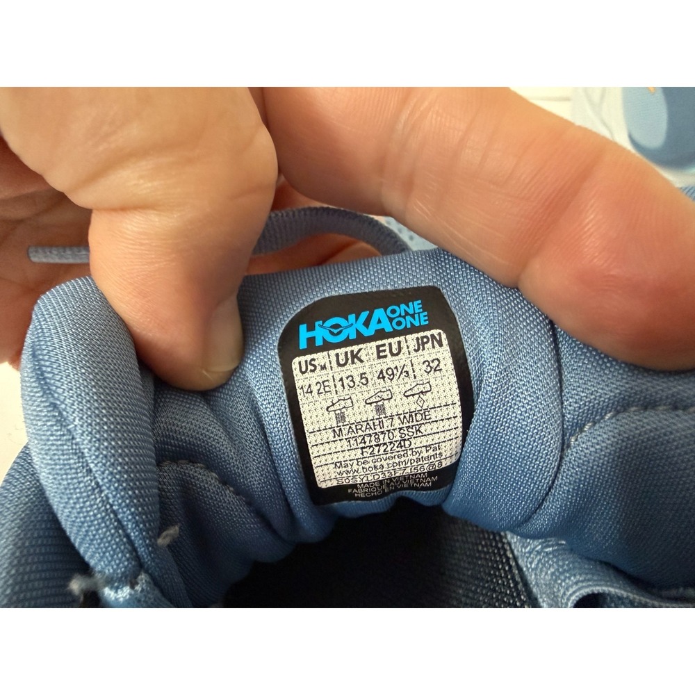 HOKA One One ARAHI 7 Shadow Dusk Blue Men's Size 14 2E Running Shoes Sneakers - Picture 6 of 7